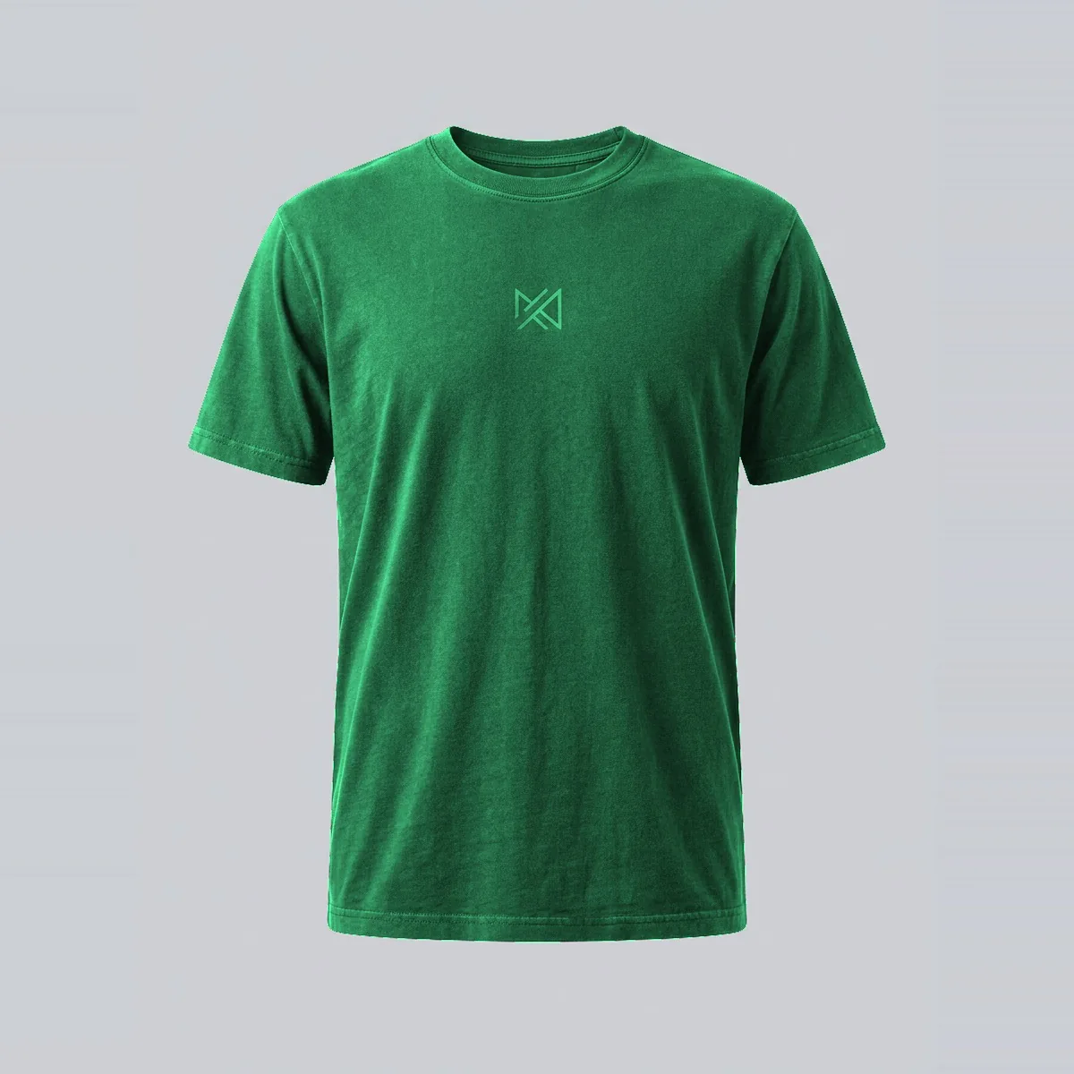 Forest Green Bio-Washed Combed Cotton T-Shirt Product Photo