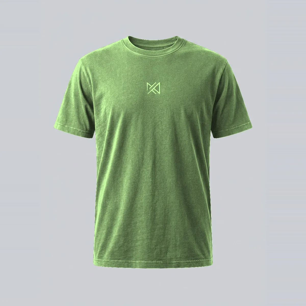 Sage Mineral Wash Vintage Combed Cotton Tee Studio Photo