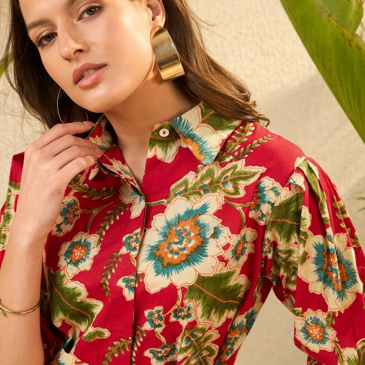 Women's Graphic Print Fit-and-Flare Dress Studio Photo